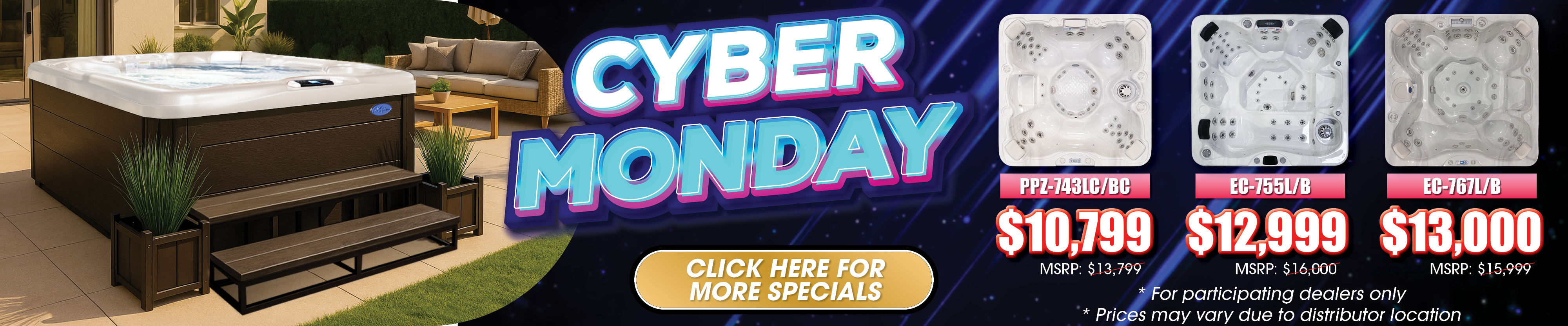 Calspas hot tub being used in a family setting - Concord