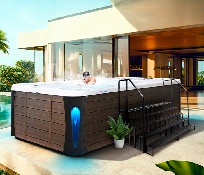 Calspas hot tub being used in a family setting - Concord