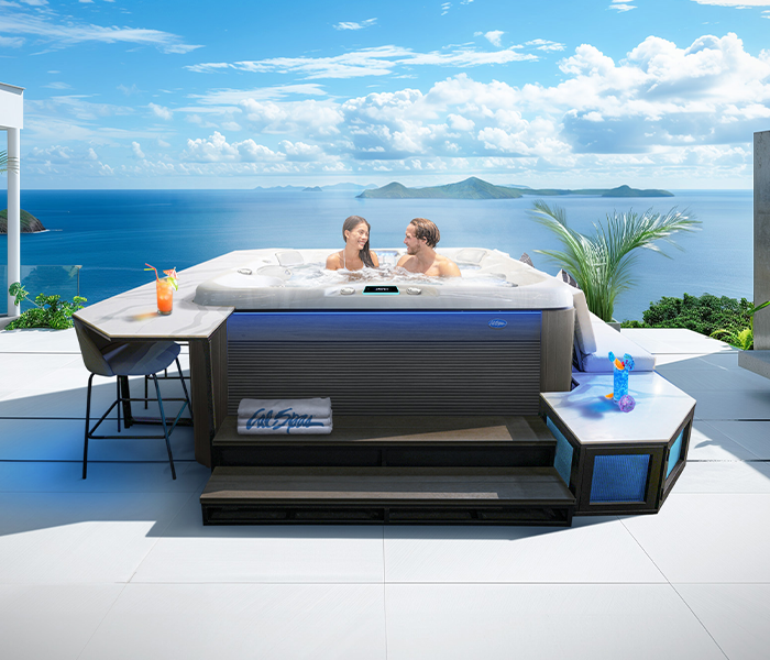 Calspas hot tub being used in a family setting - Concord